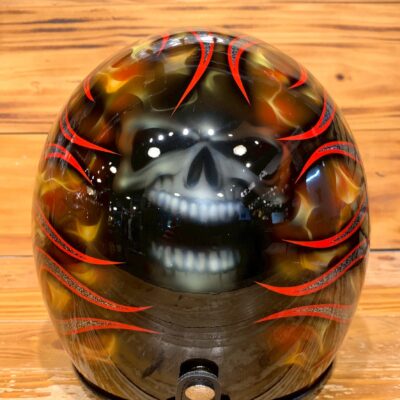 NO.344 Flame skull black